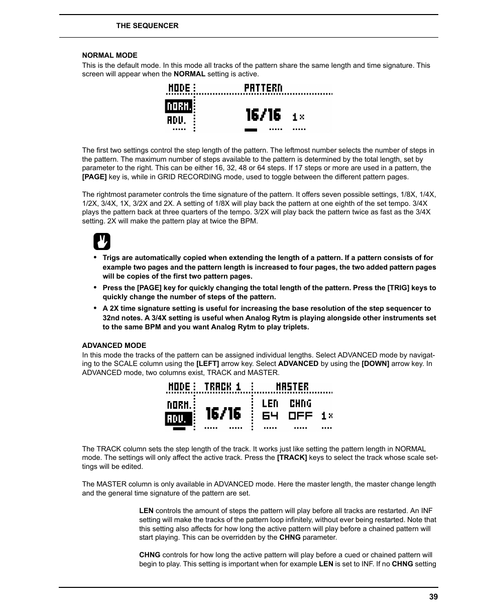 Normal mode, Advanced mode, Normal mode advanced mode | Elektron Analog Rytm User Manual | Page 47 / 106