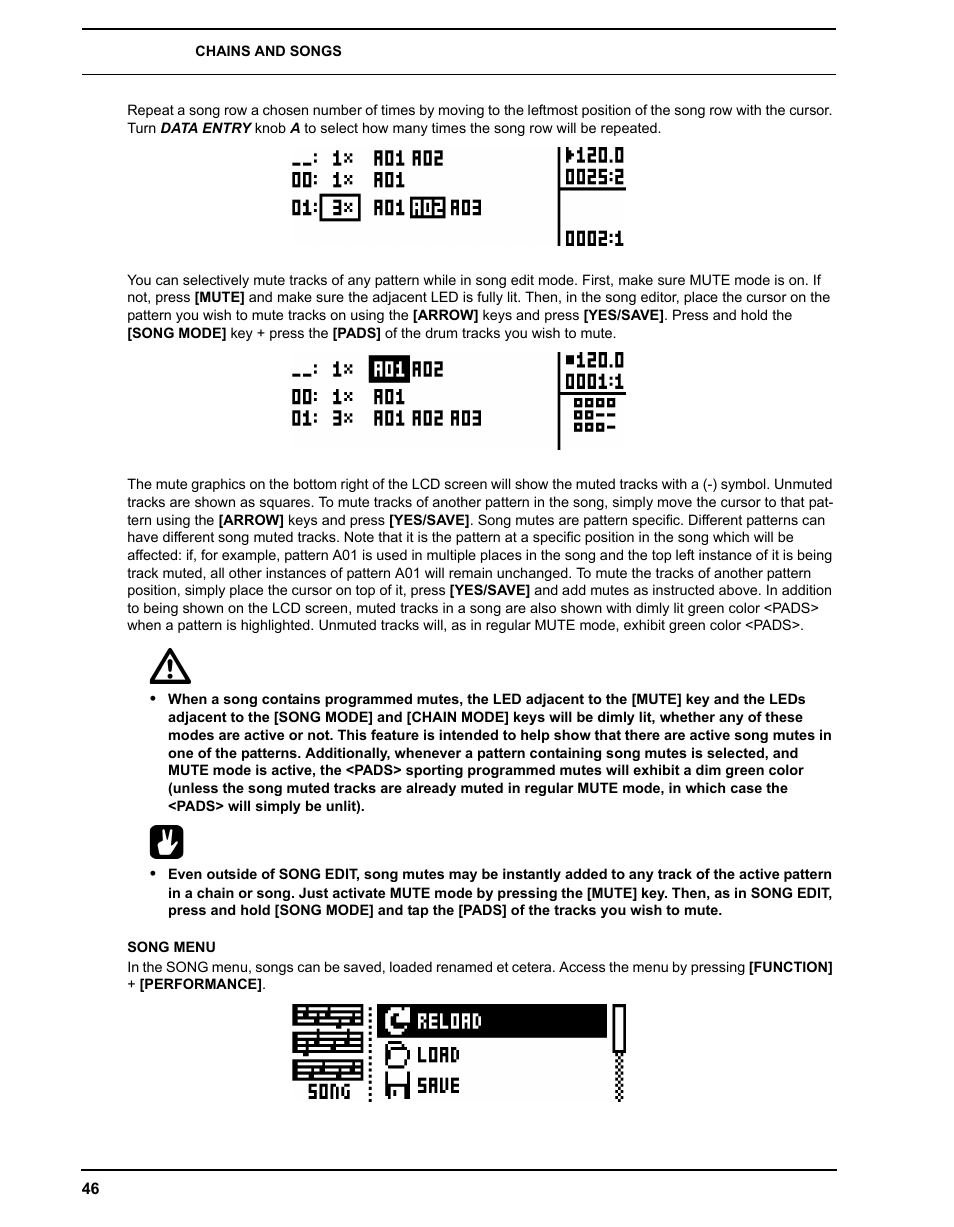 Song menu | Elektron Analog Rytm User Manual | Page 54 / 106