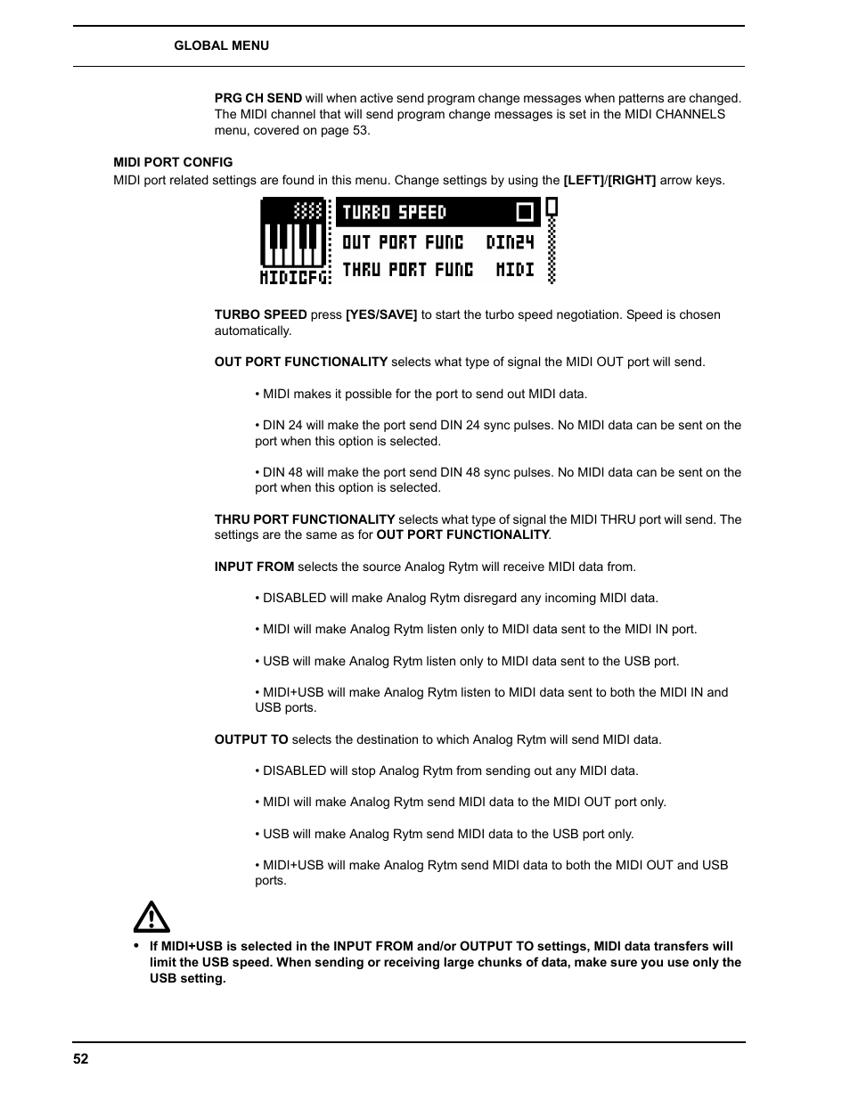 Midi port config | Elektron Analog Rytm User Manual | Page 60 / 106