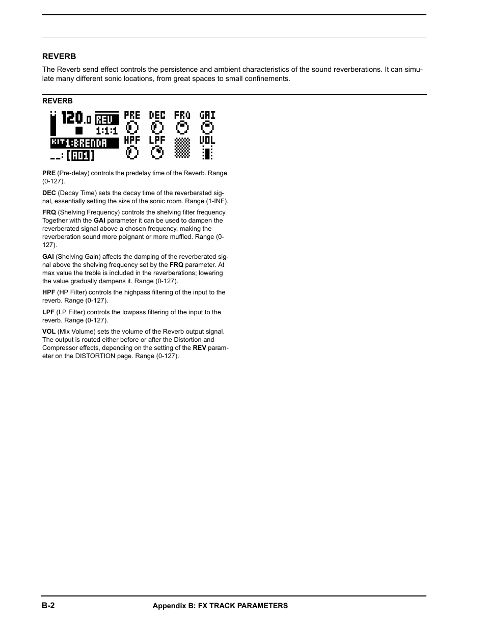 Reverb | Elektron Analog Rytm User Manual | Page 82 / 106