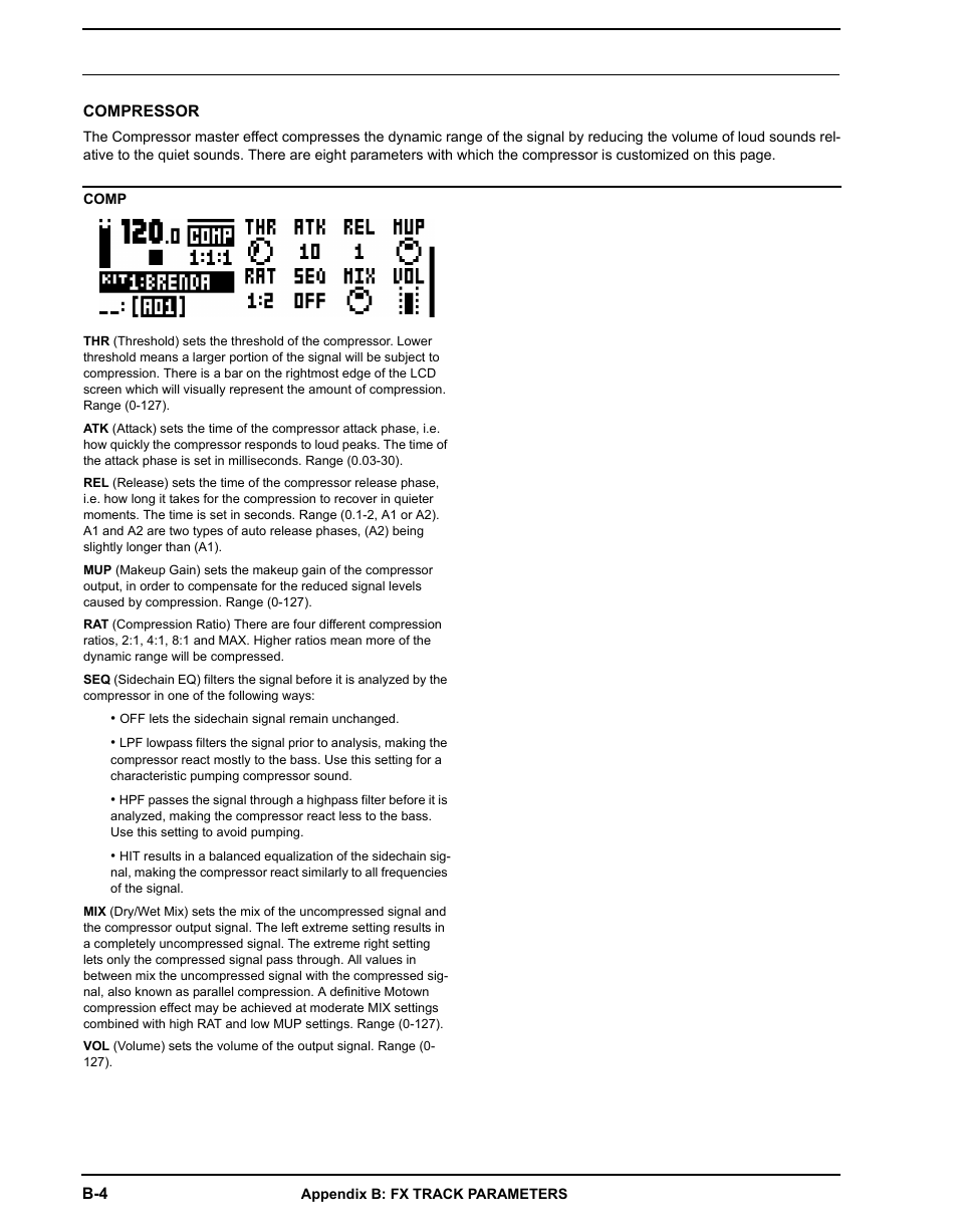 Compressor | Elektron Analog Rytm User Manual | Page 84 / 106