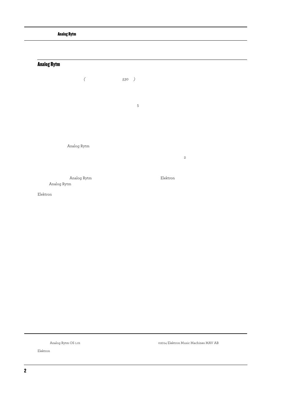 Analog rytm | Elektron Analog Rytm User Manual | Page 10 / 104