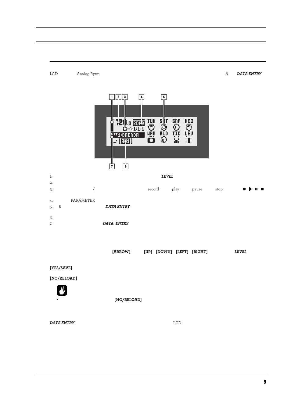 ユーザーインターフェース, 画面の移動, パラメーターの編集 | Elektron Analog Rytm User Manual | Page 17 / 104