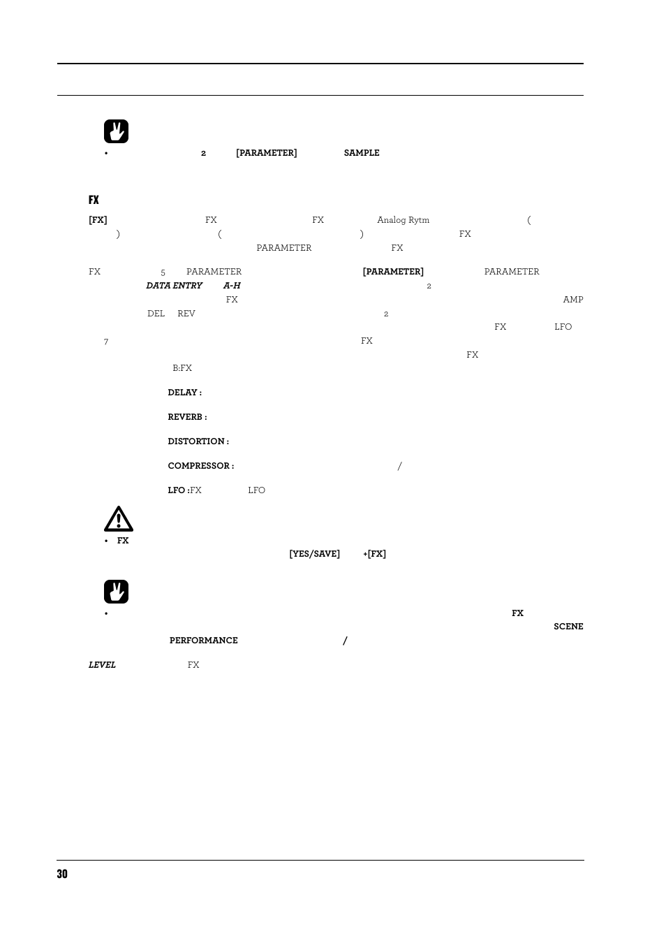 Fxの編集 | Elektron Analog Rytm User Manual | Page 38 / 104