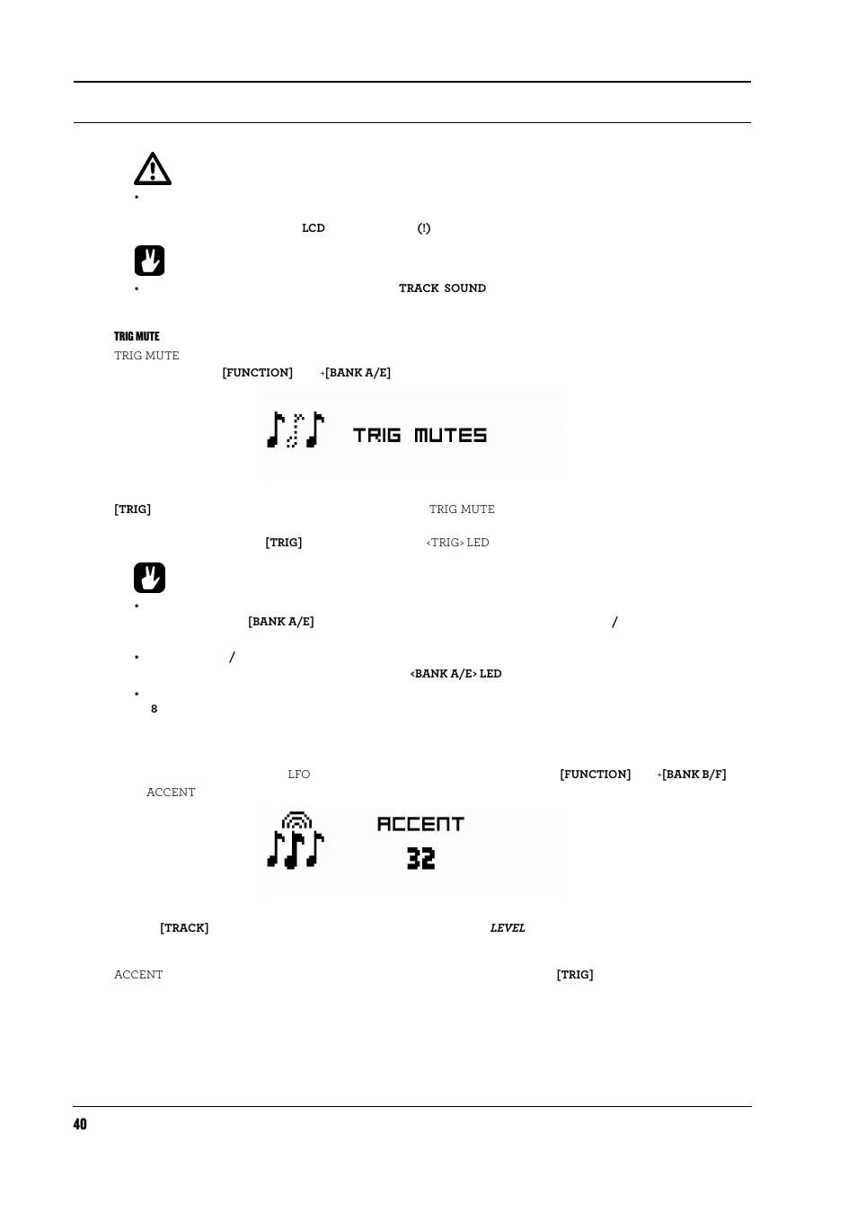 Trig mute, アクセント | Elektron Analog Rytm User Manual | Page 48 / 104