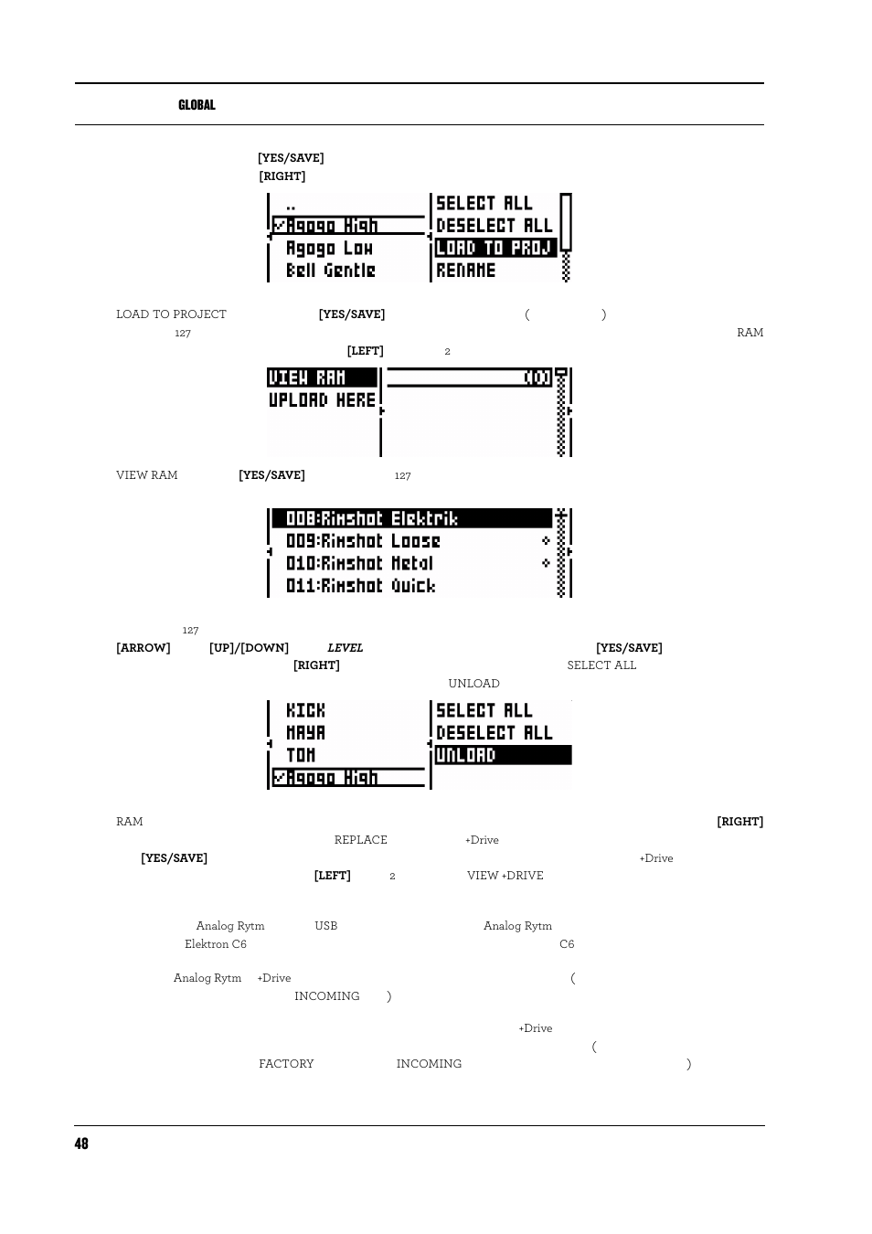 コンピュータからのサンプルの受信 | Elektron Analog Rytm User Manual | Page 56 / 104