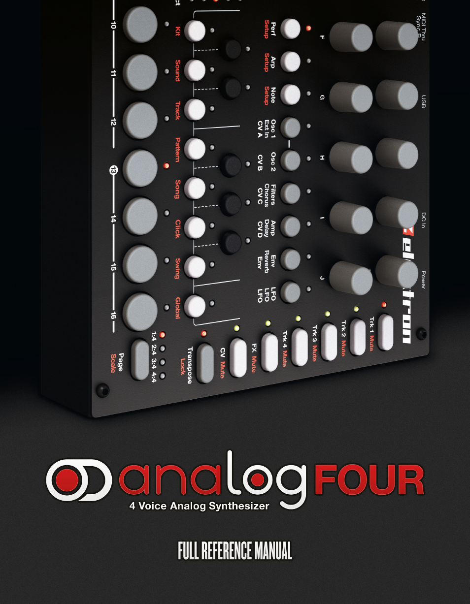 Elektron Analog Four User Manual | 122 pages