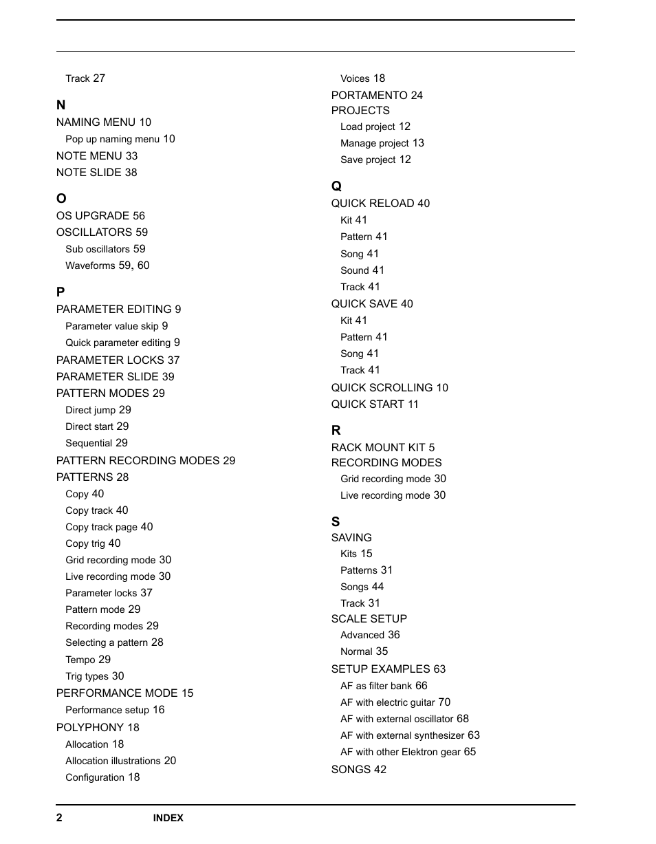Elektron Analog Four User Manual | Page 118 / 122