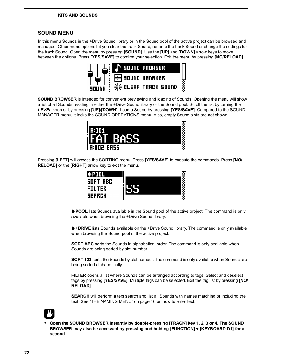 Sound menu | Elektron Analog Four User Manual | Page 30 / 122
