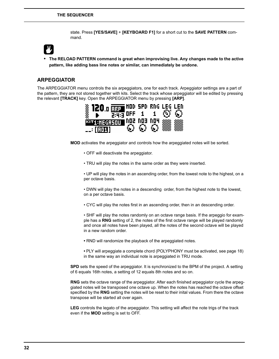 Arpeggiator | Elektron Analog Four User Manual | Page 40 / 122