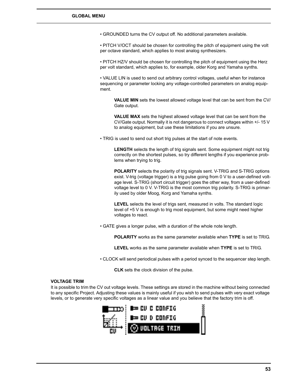 Voltage trim | Elektron Analog Four User Manual | Page 61 / 122