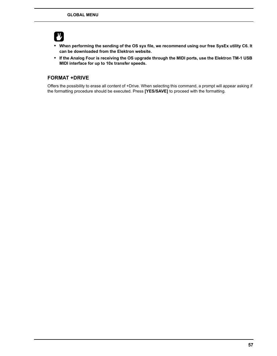 Format +drive | Elektron Analog Four User Manual | Page 65 / 122