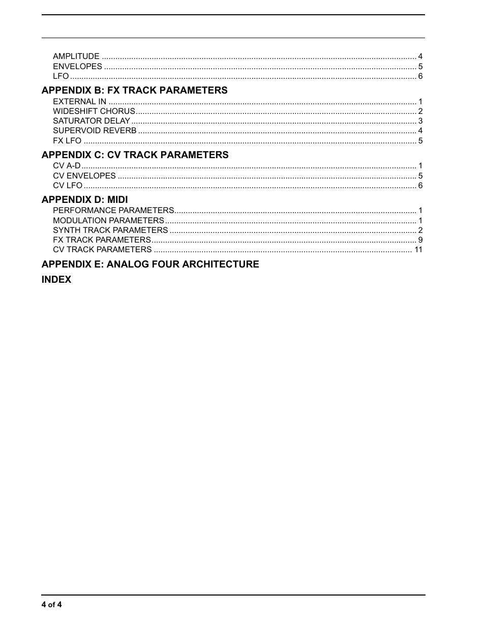 Elektron Analog Four User Manual | Page 8 / 122