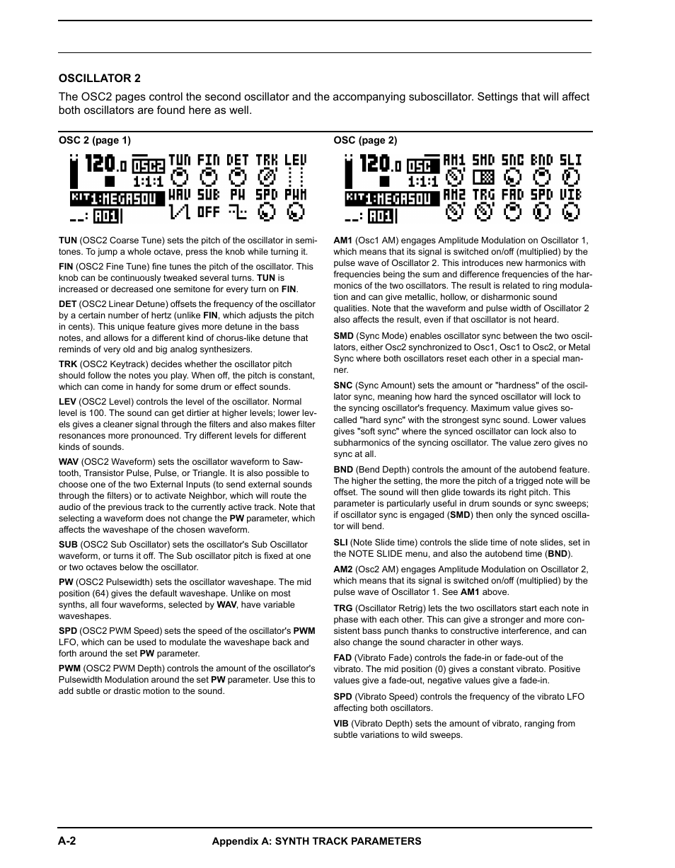 Oscillator 2 | Elektron Analog Four User Manual | Page 84 / 122