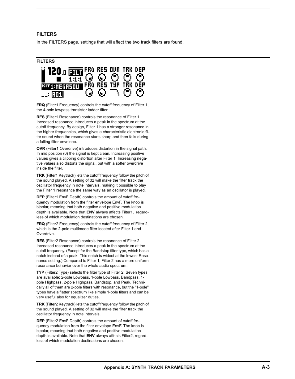 Filters | Elektron Analog Four User Manual | Page 85 / 122