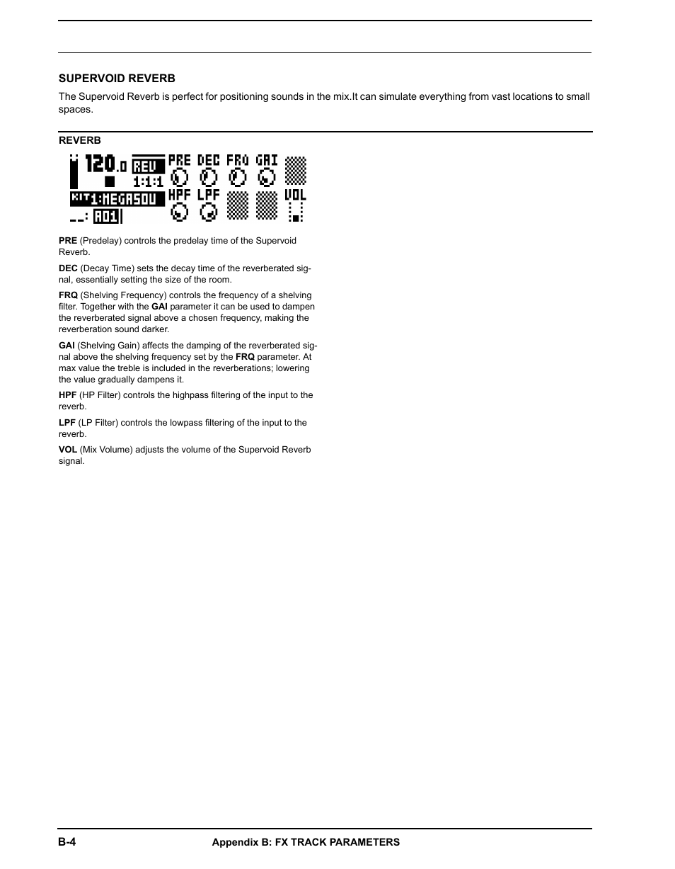Supervoid reverb | Elektron Analog Four User Manual | Page 92 / 122