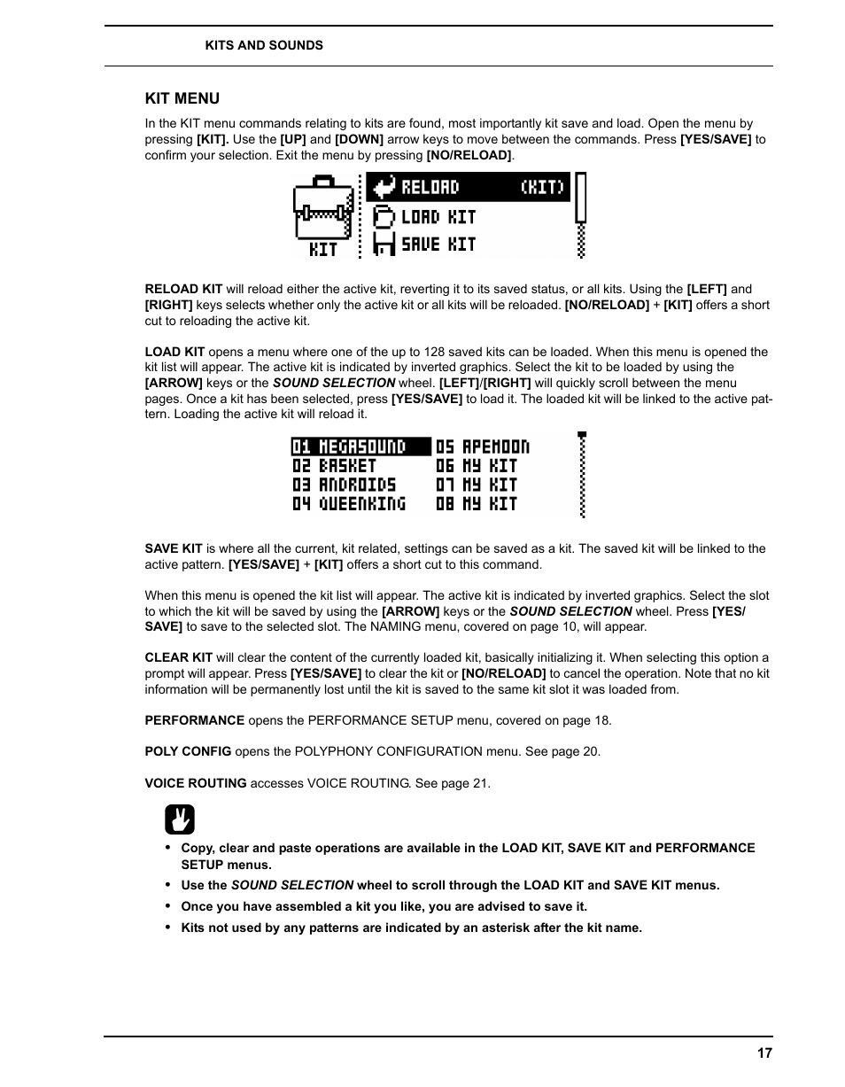 Kit menu | Elektron Analog Four User Manual | Page 25 / 124