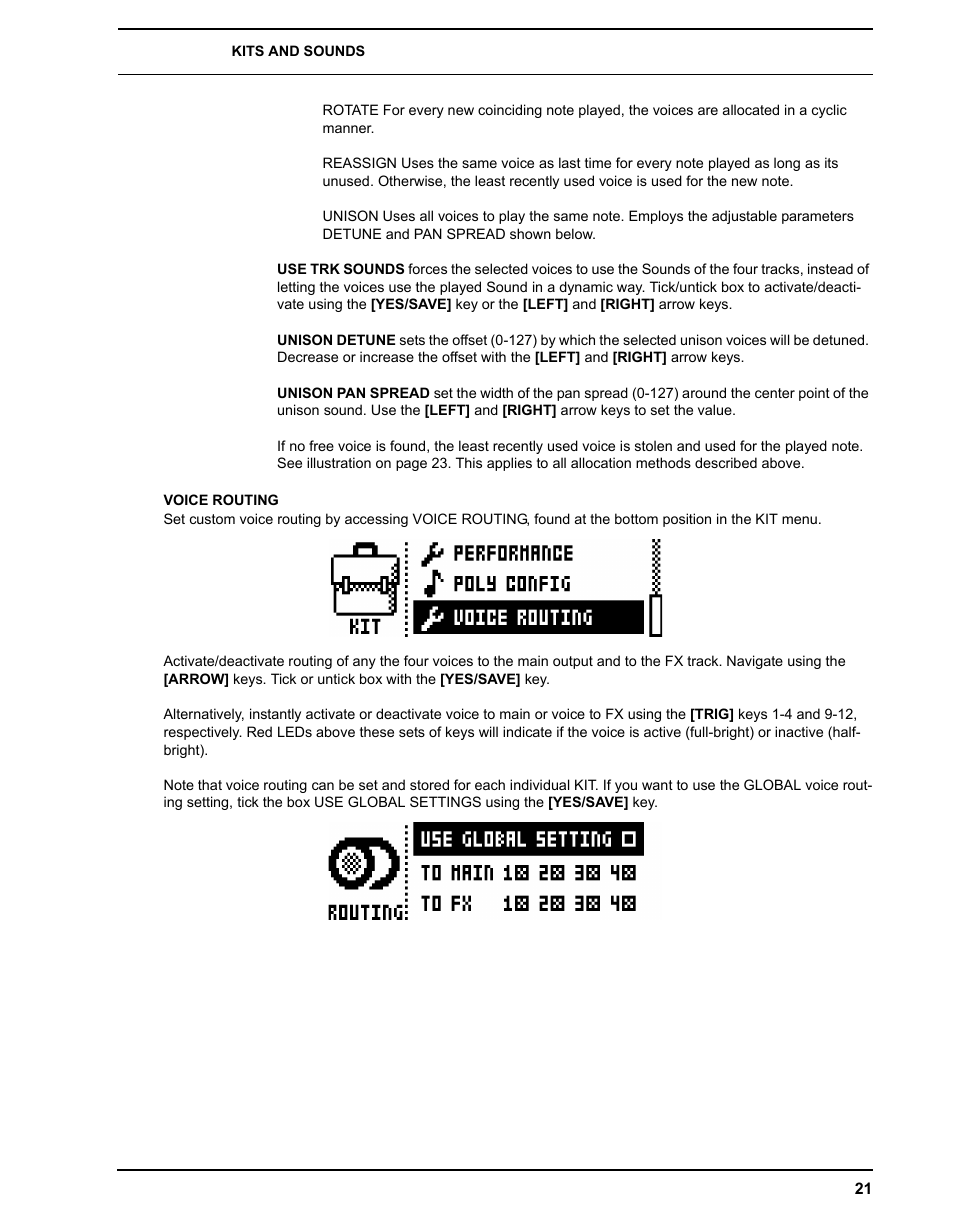 Voice routing | Elektron Analog Four User Manual | Page 29 / 124