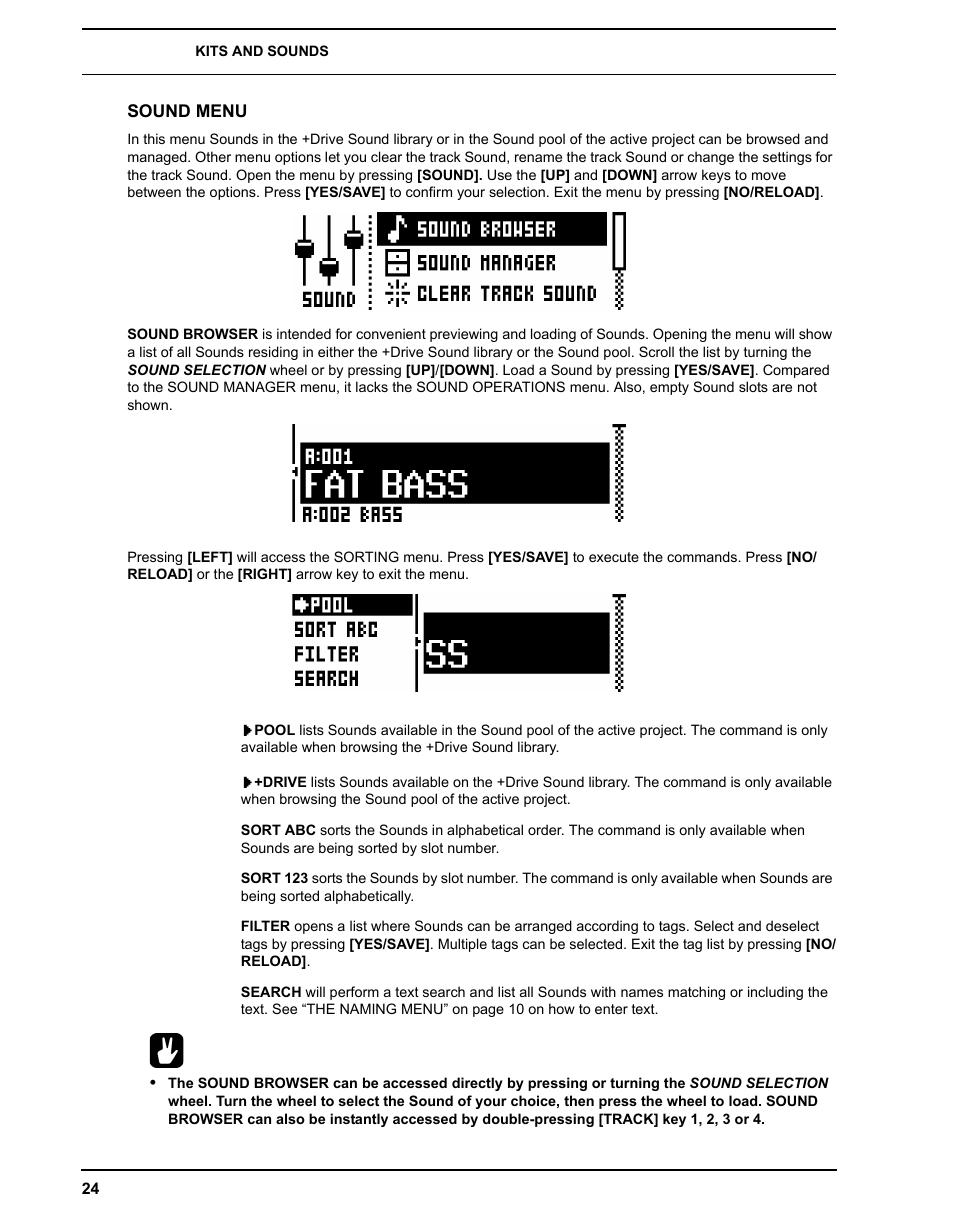 Sound menu | Elektron Analog Four User Manual | Page 32 / 124