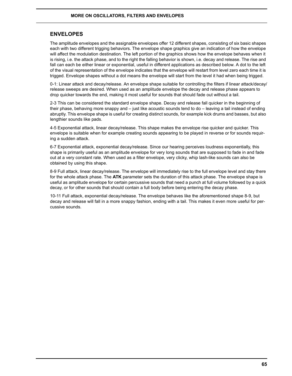 Envelopes | Elektron Analog Four User Manual | Page 73 / 124