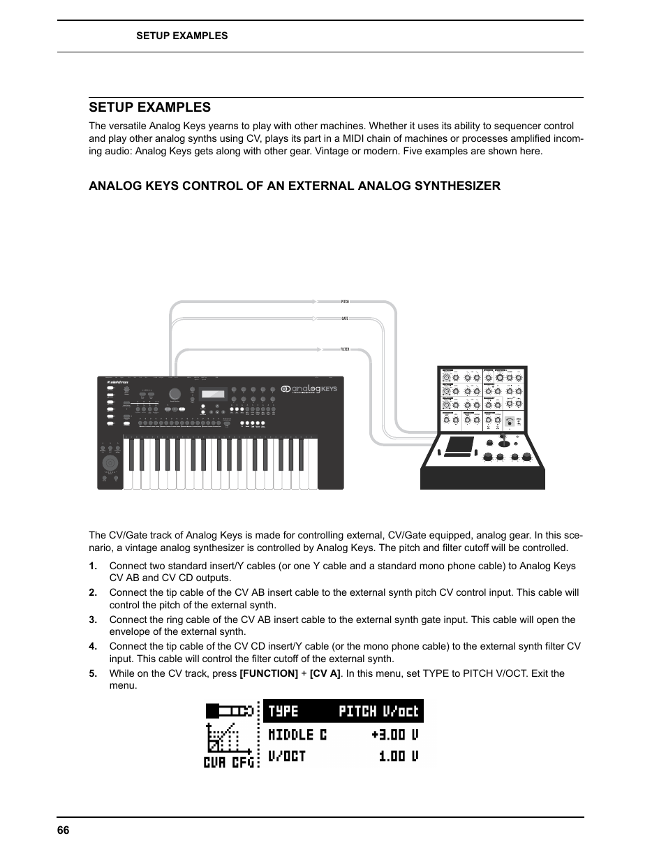 Setup examples | Elektron Analog Four User Manual | Page 74 / 124