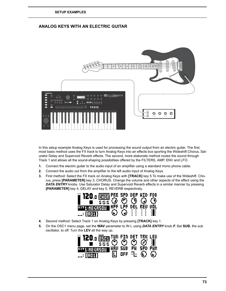 Analog keys with an electric guitar | Elektron Analog Four User Manual | Page 81 / 124