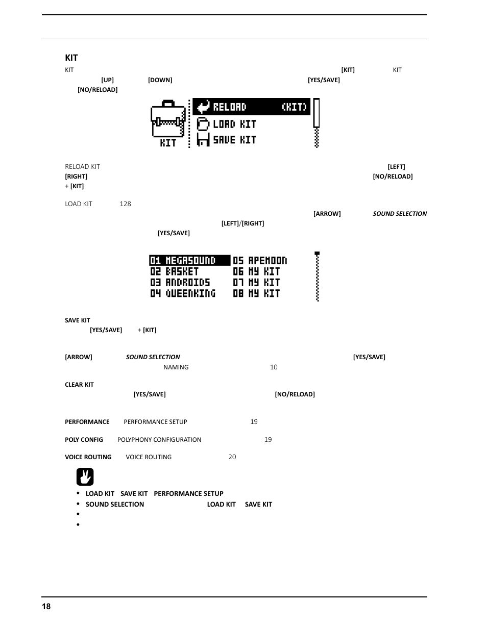 Kitメニュー | Elektron Analog Four User Manual | Page 28 / 126