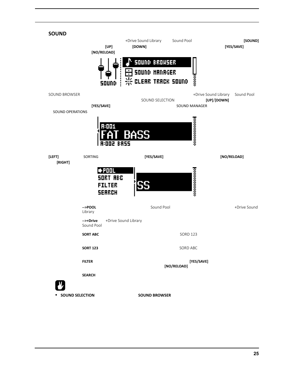 Soundメニュー, Sound | Elektron Analog Four User Manual | Page 35 / 126