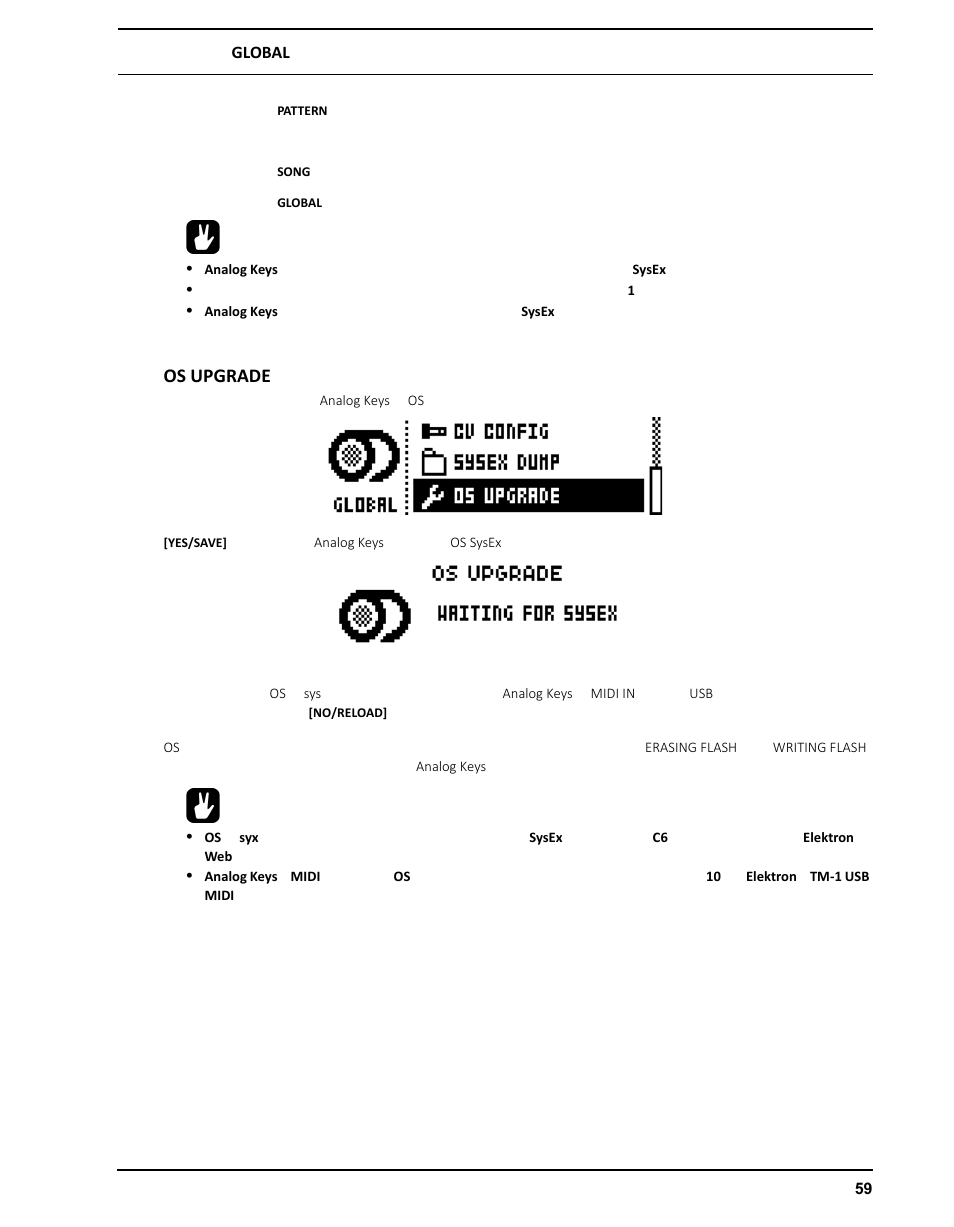 Os upgrade | Elektron Analog Four User Manual | Page 69 / 126