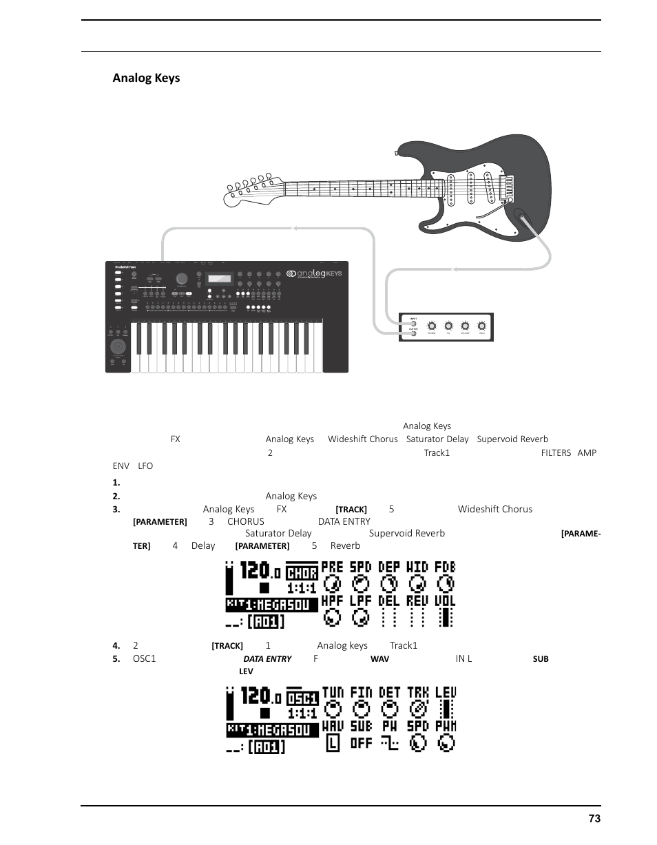 Analog keysとエレクトリックギター, Analog keys | Elektron Analog Four User Manual | Page 83 / 126