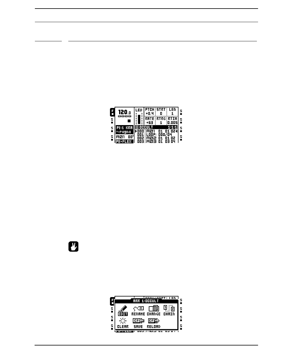 The arranger, The arranger menu | Elektron Octatrack User Manual | Page 119 / 189