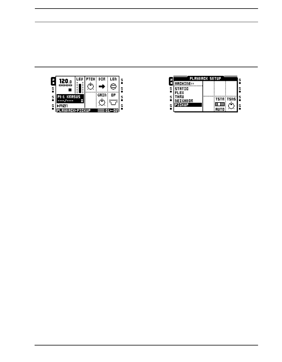 Pickup machine, Pickup main, Pickup setup | Pickup main pickup setup | Elektron Octatrack User Manual | Page 164 / 189