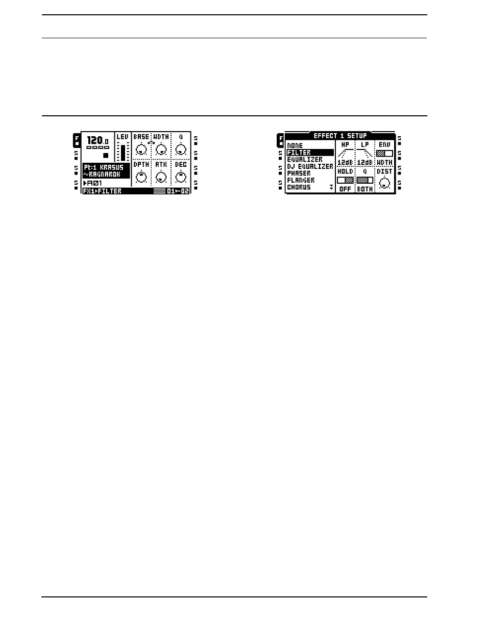 12/24db multi mode filter, Multi mode filter main, Multi mode filter setup | Multi mode filter main multi mode filter setup | Elektron Octatrack User Manual | Page 167 / 189