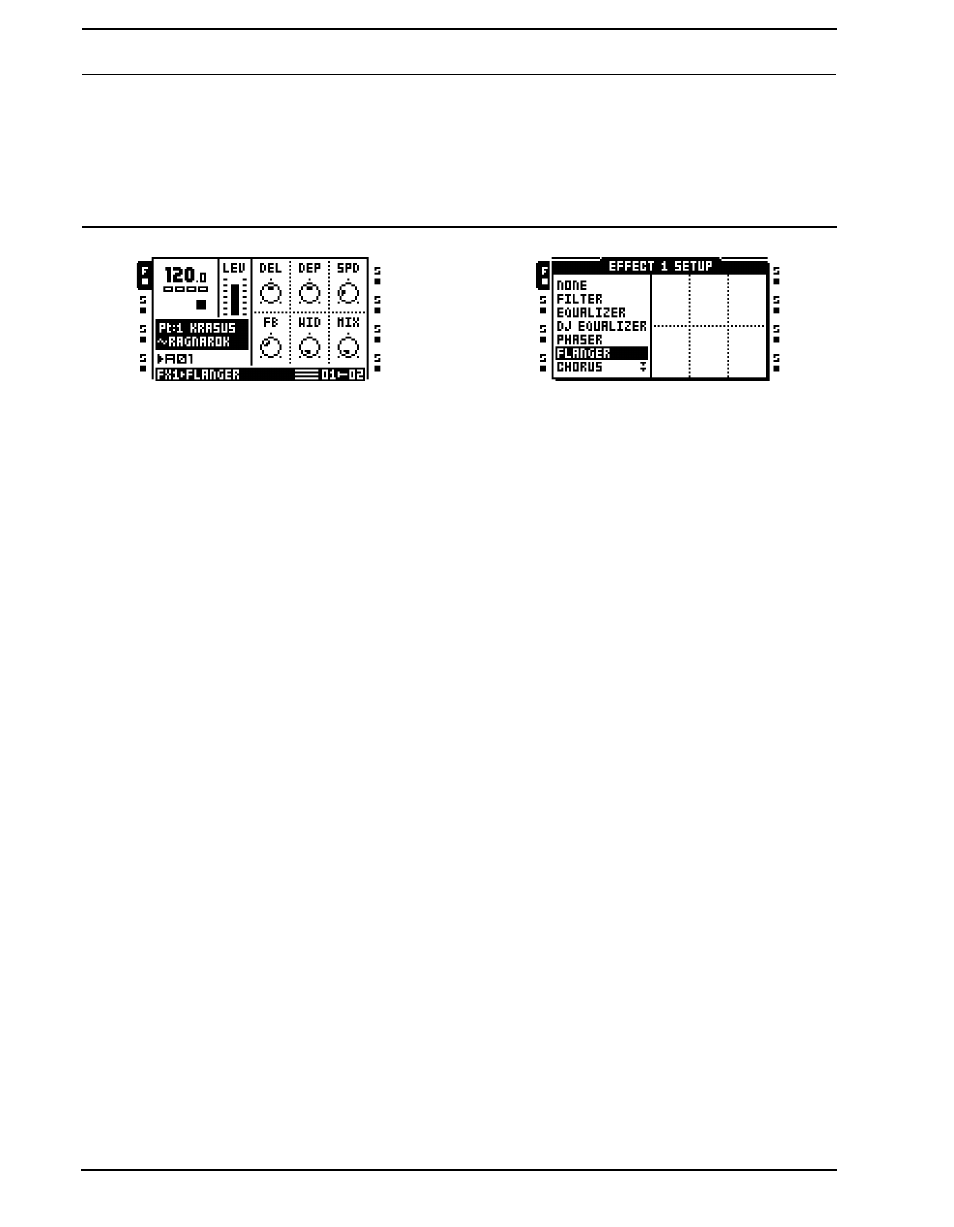 Flanger, Flanger main, Flanger setup | Flanger main flanger setup | Elektron Octatrack User Manual | Page 171 / 189