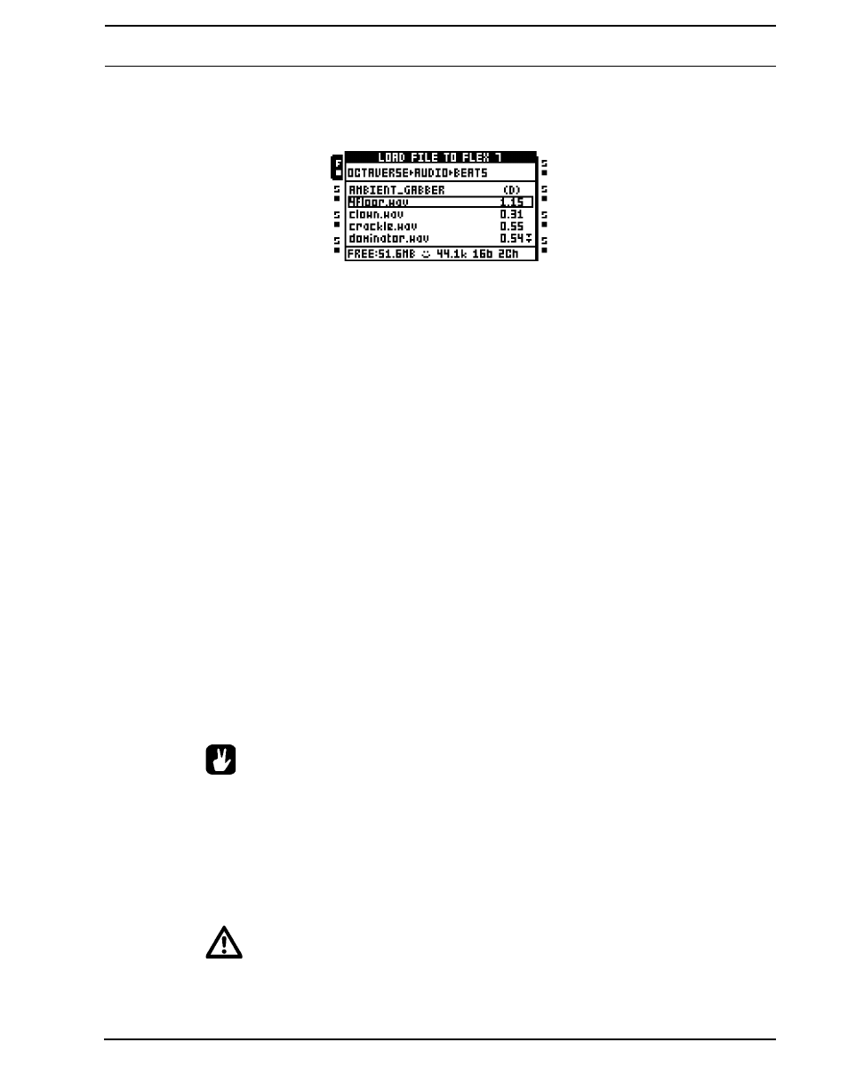 File browser | Elektron Octatrack User Manual | Page 41 / 189