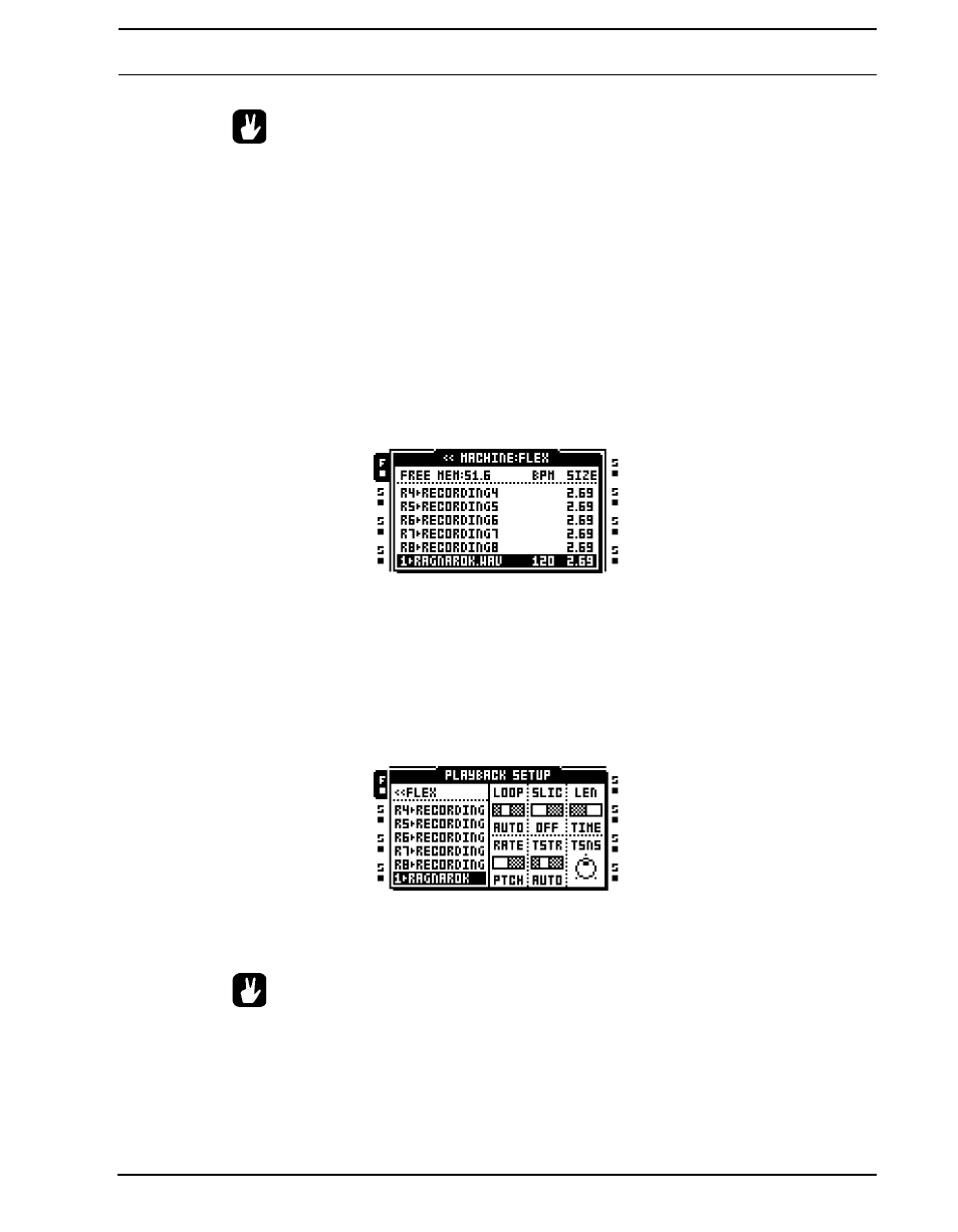 Assigning flex and static samples to machines, Assigning samples in the quick assign menu, Assigning samples in the playback setup menu | Elektron Octatrack User Manual | Page 79 / 189