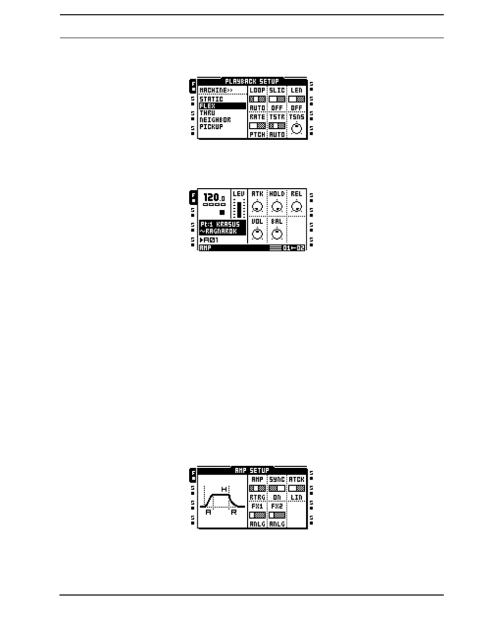 Amp main, Amp setup, Amp main amp setup | Elektron Octatrack User Manual | Page 81 / 189