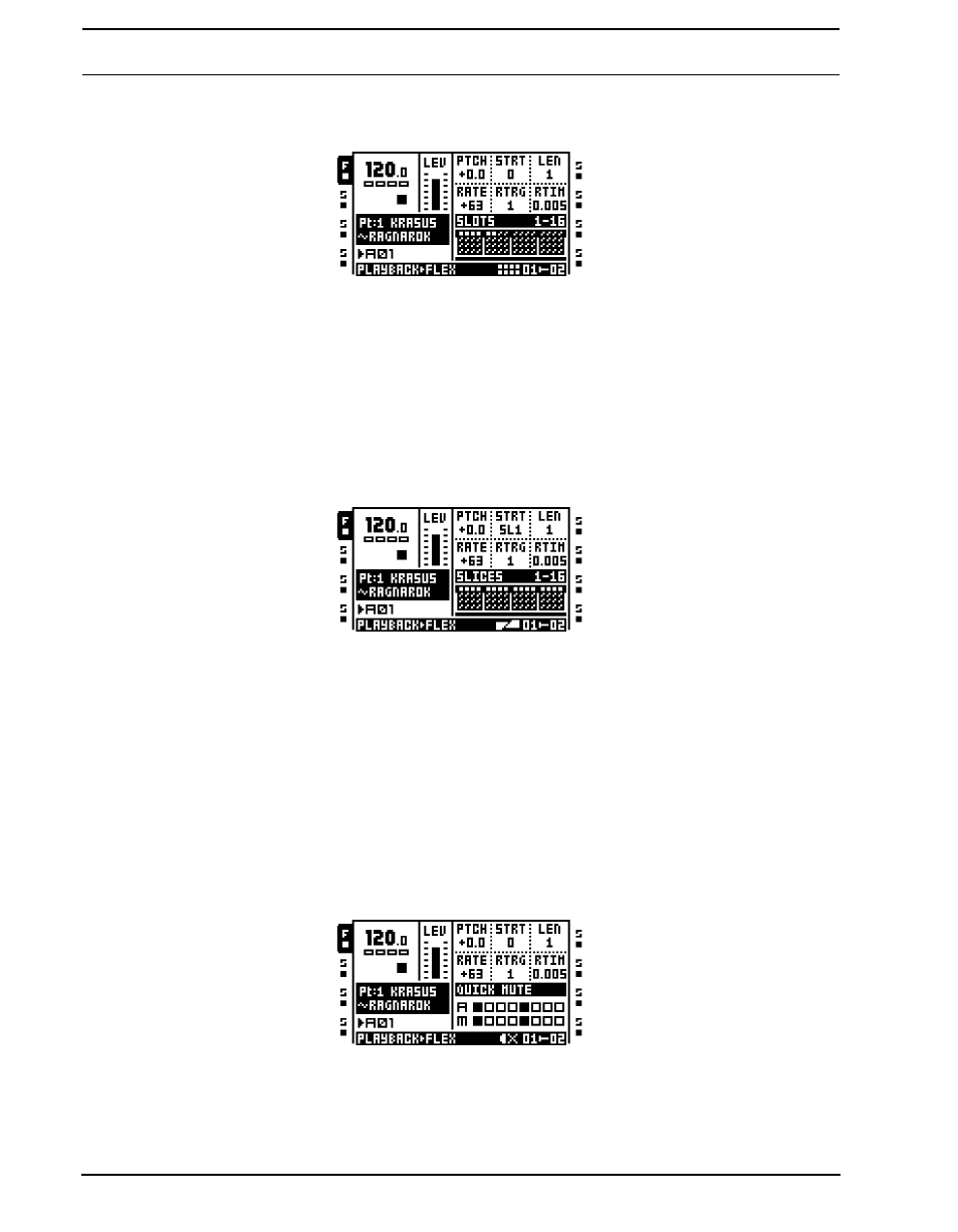Slices, Quick mute, Slices quick mute | Elektron Octatrack User Manual | Page 96 / 189