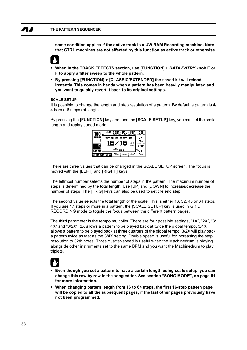 Scale setup, Scale setup -38 | Elektron Machinedrum User Manual | Page 46 / 126