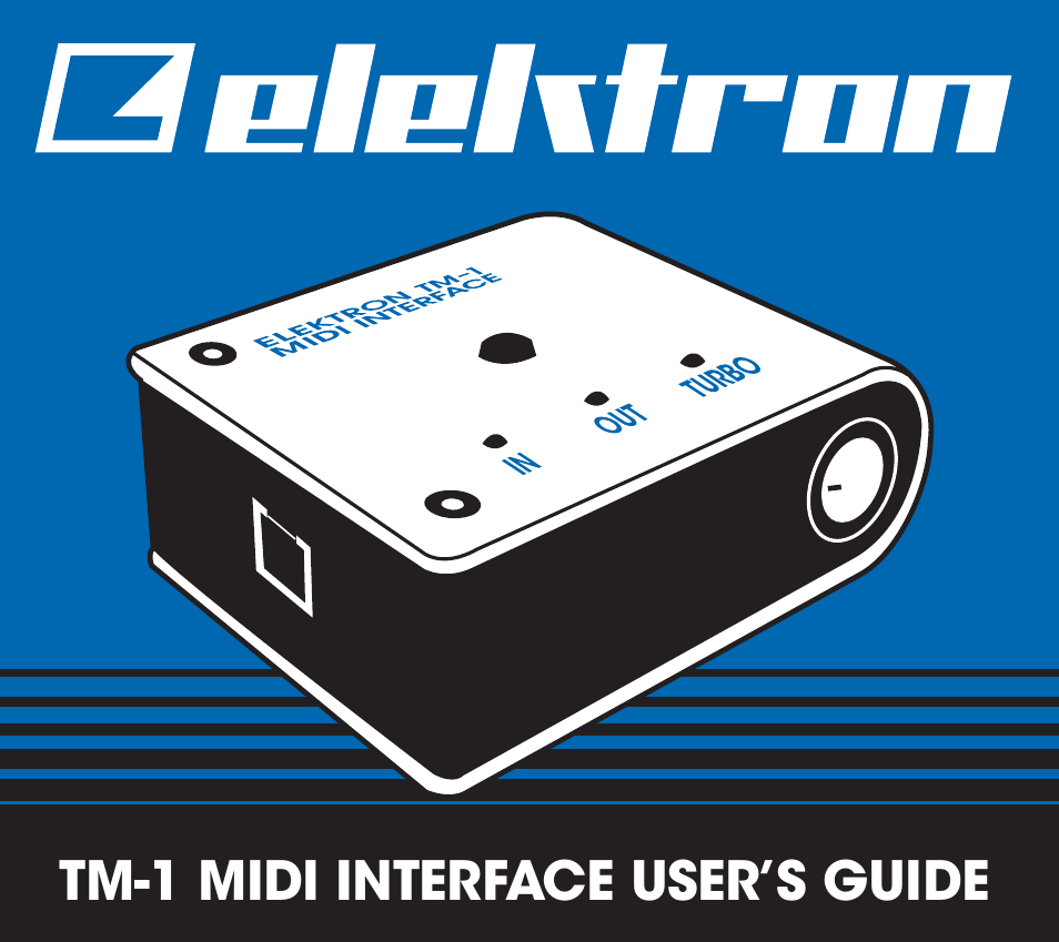 Elektron TM-1 User Manual | 10 pages