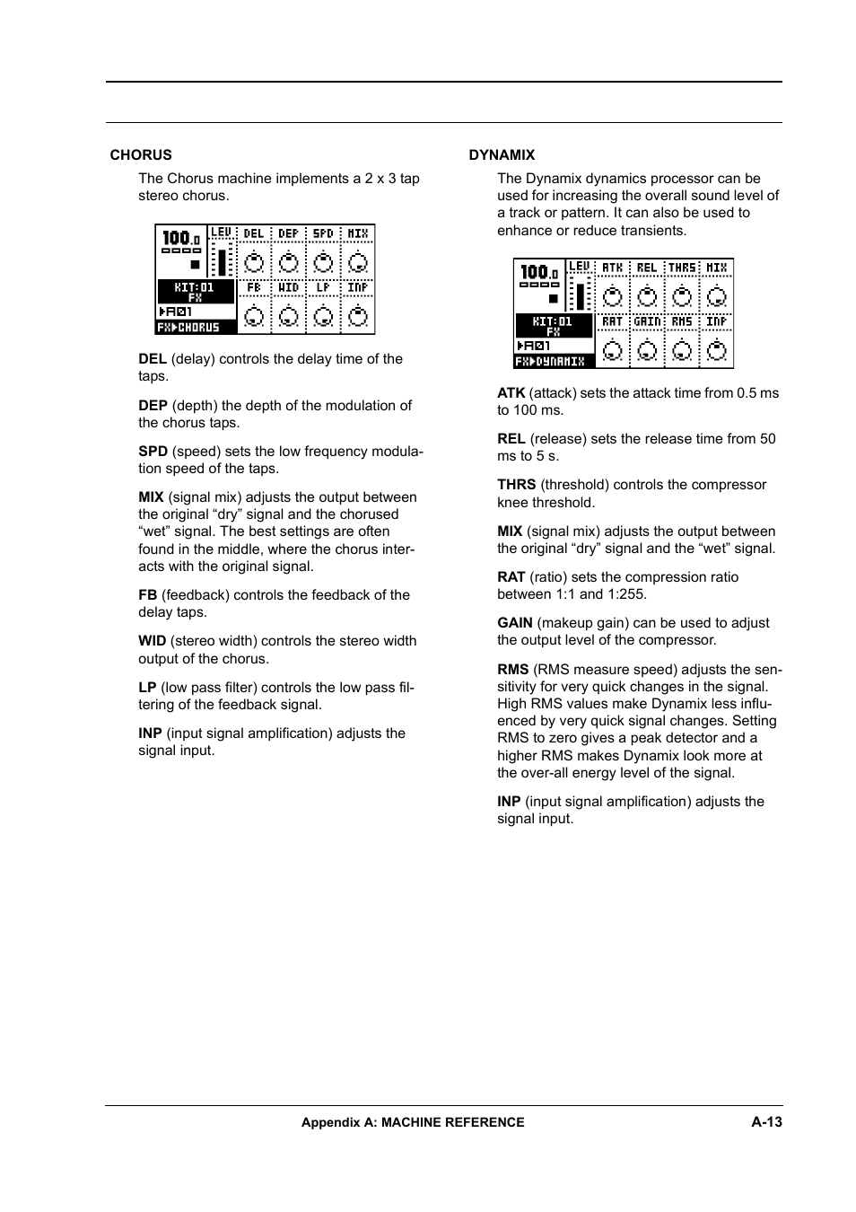 Chorus, Dynamix | Elektron Monomachine User Manual | Page 137 / 158