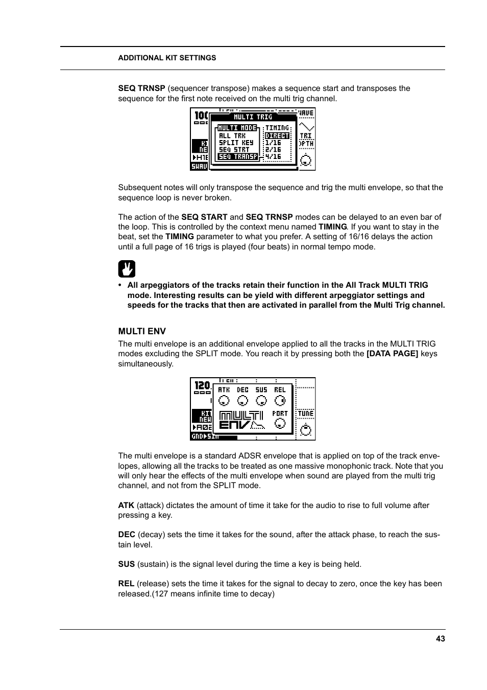 Multi env, Multi env -43 | Elektron Monomachine User Manual | Page 51 / 158