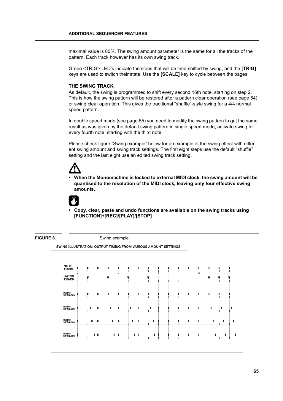 The swing track, Figure 8. swing example, The swing track -65 | Elektron Monomachine User Manual | Page 73 / 158