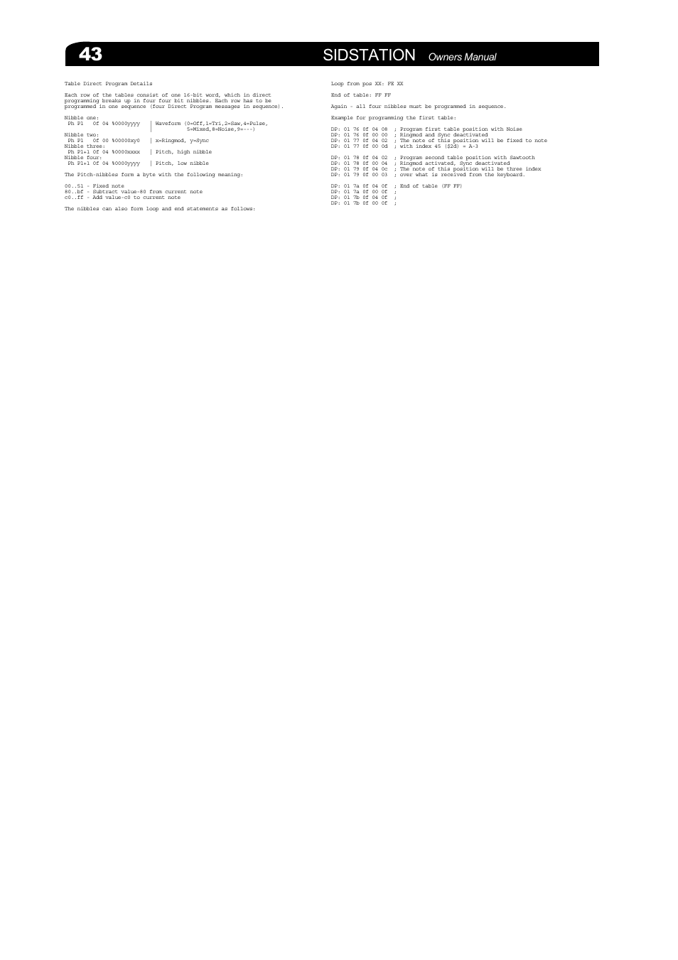 Sidstation | Elektron Sidstation User Manual | Page 43 / 45