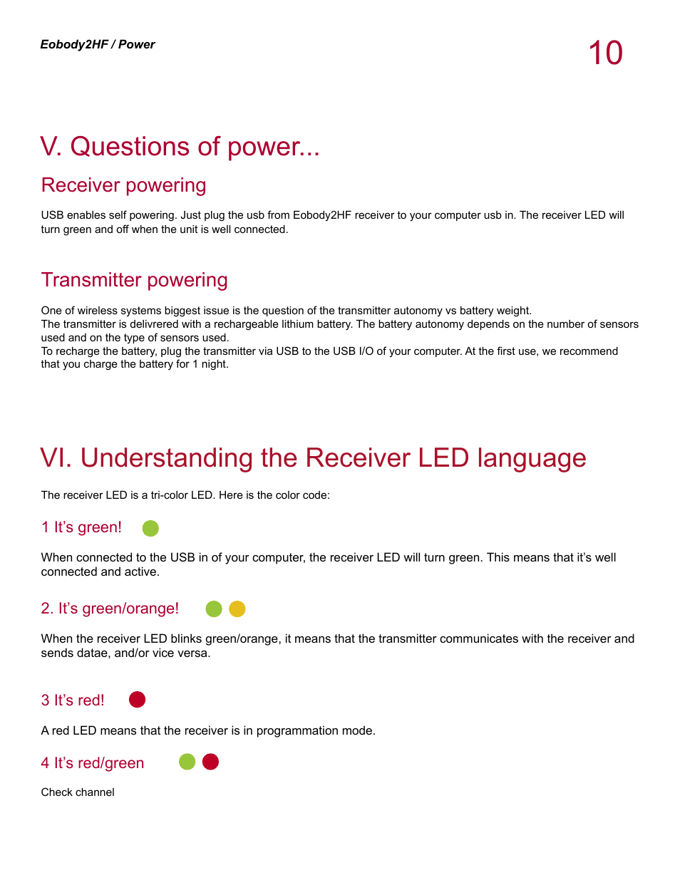 Receiver powering, Transmitter powering | Eowave eobody 2 HF v1.2 User Manual | Page 10 / 24