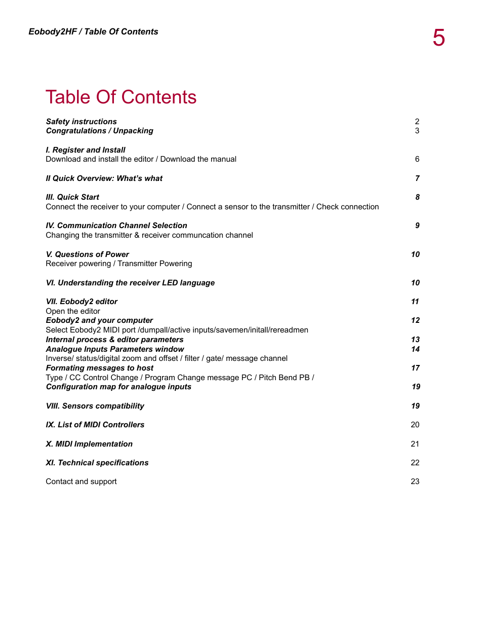 Eowave eobody 2 HF v1.2 User Manual | Page 5 / 24