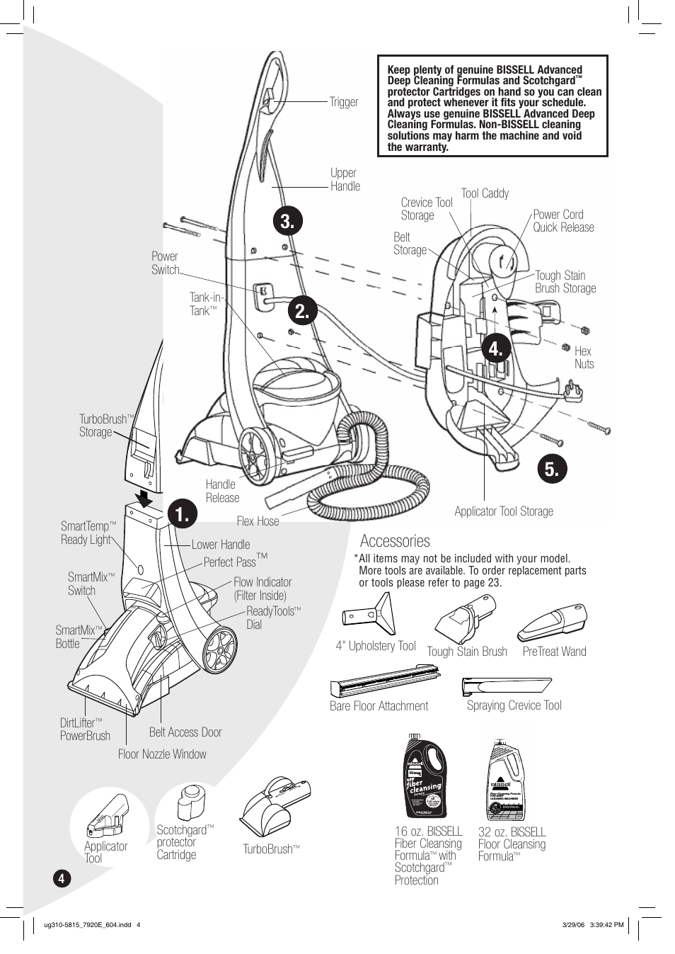 Accessories | Bissell 7920 User Manual | Page 4 / 24