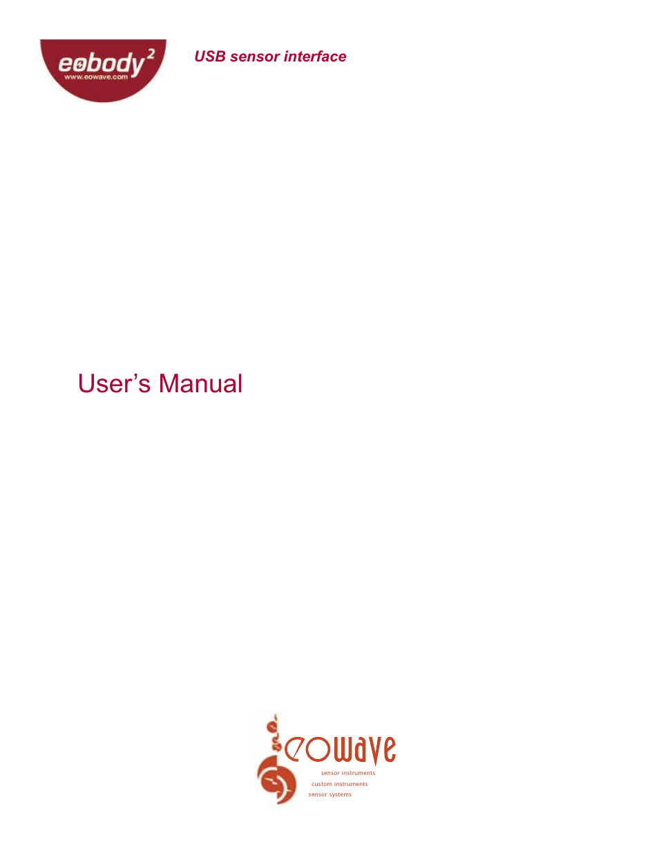 Eowave Eobody2 USB8 SensorBox User Manual | 25 pages