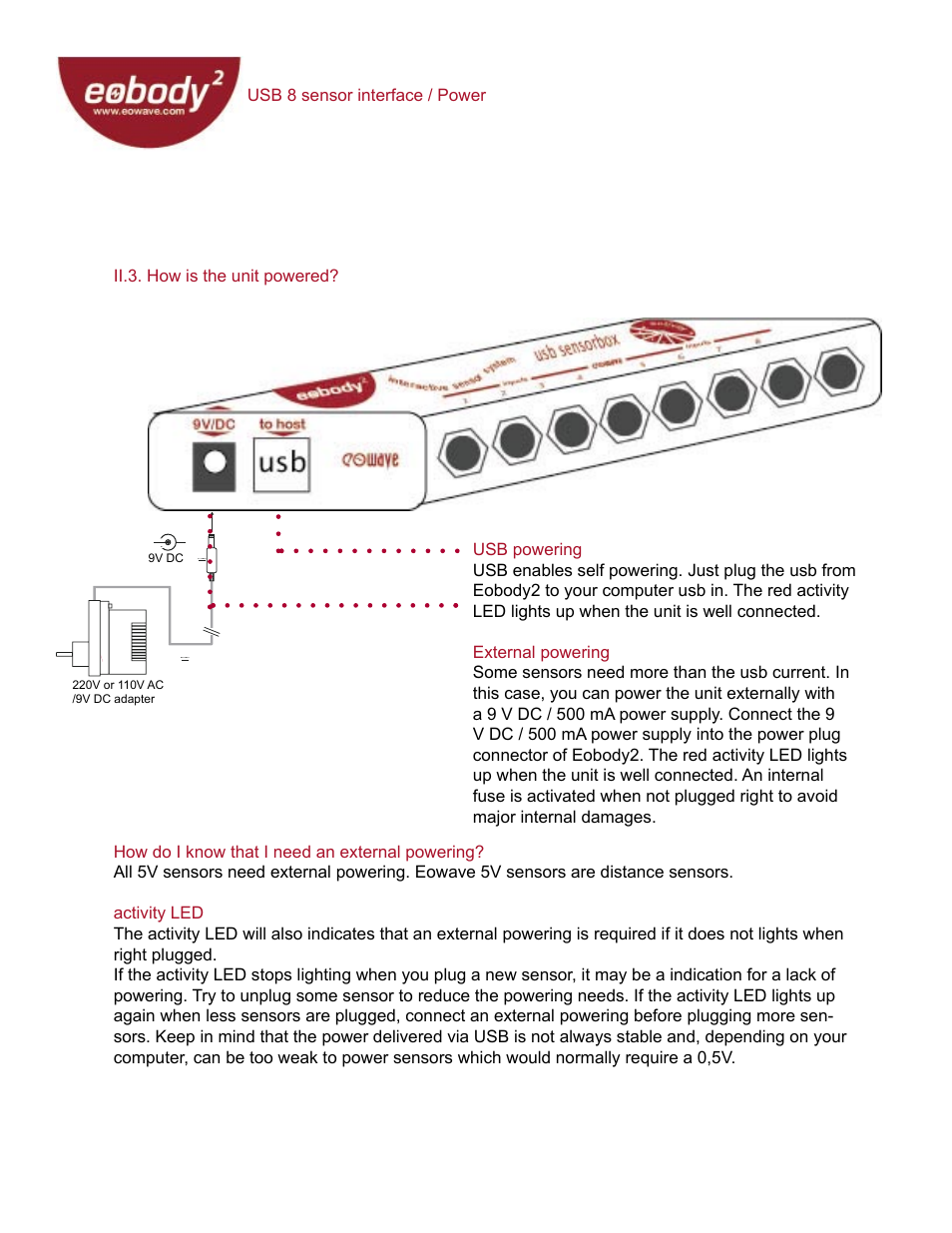 Eowave Eobody2 USB8 SensorBox User Manual | Page 10 / 25