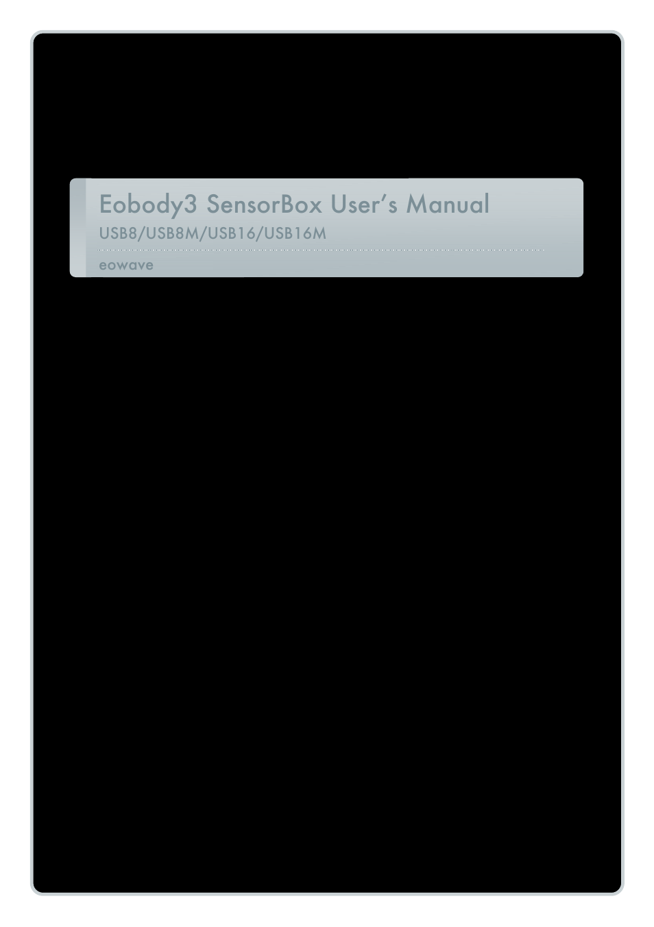 Eowave Eobody3 User Manual | 19 pages